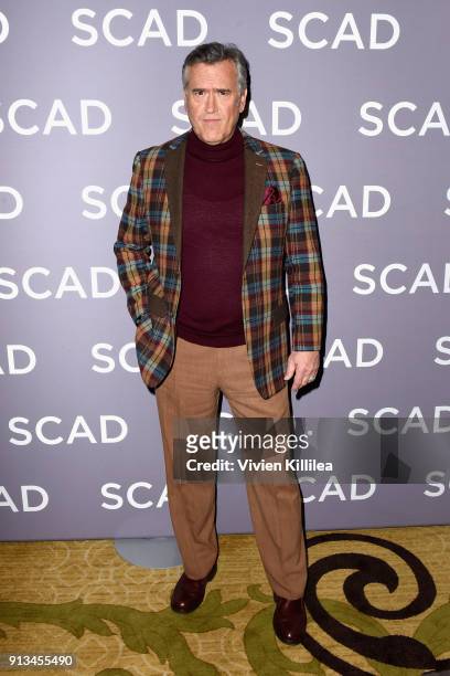 Actor Bruce Campbell attends a press junket for 'Ash vs Evil Dead'' on Day 2 of the SCAD aTVfest 2018 on February 2, 2018 in Atlanta, Georgia.