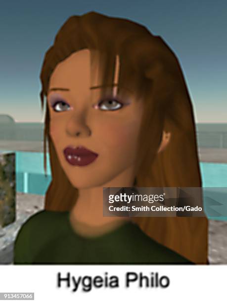 Image of the CDC's avatar Hygeia Philo, the health spokesperson at the CDC facility in the 3d virtual world Second Life, August, 2006. Image courtesy...