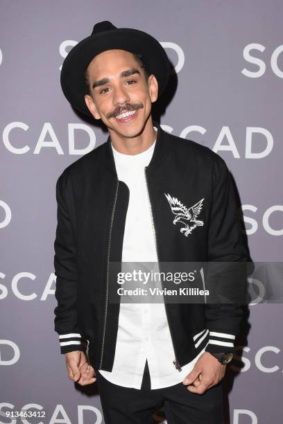 Actors Ray Santiago attends a press junket for 'Ash vs Evil Dead'' on Day 2 of the SCAD aTVfest 2018 on February 2, 2018 in Atlanta, Georgia.