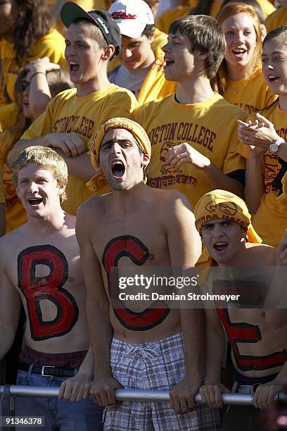 Boston College fans in stands during game vs Wake Forest. Chestnut Hill, MA 9/26/2009 CREDIT: Damian Strohmeyer