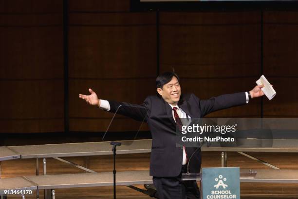 Dr. Richard Wong, ASCA executive director, speaks at the 2018 School Counselor of the Year awards ceremony, at the John F. Kennedy Center for the...