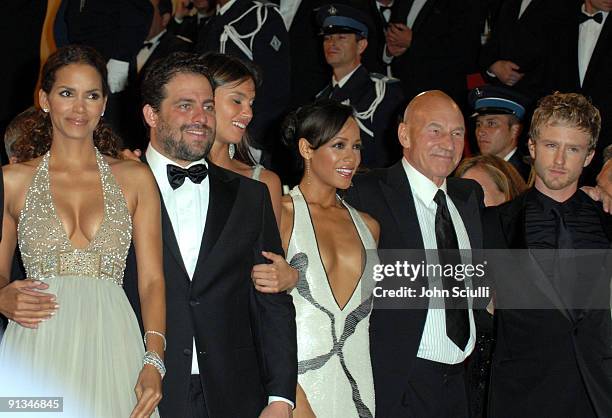 Halle Berry, Brett Ratner, Dania Ramirez, Patrick Stewart and Ben Foster