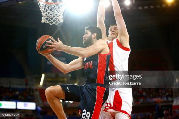 Patricio Garino, #29 of Baskonia Vitoria Gasteiz in action during the 2017/2018 Turkish Airlines EuroLeague Regular Season Round 21 game between...