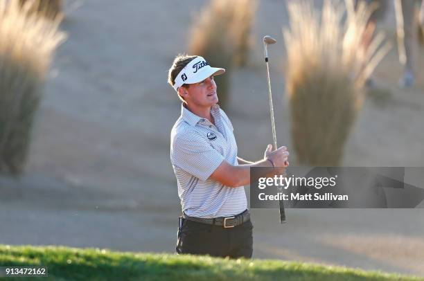 John Peterson hits his third shot on the third hole during the second round of the Waste Management Phoenix Open at TPC Scottsdale on February 2,...