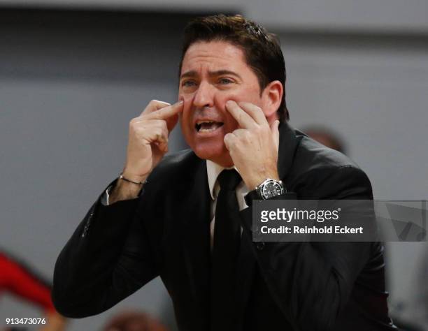 Xavi Pascual, Head Coach of Panathinaikos Superfoods Athens BAMBERG, GERMANY in action during the 2017/2018 Turkish Airlines EuroLeague Regular...