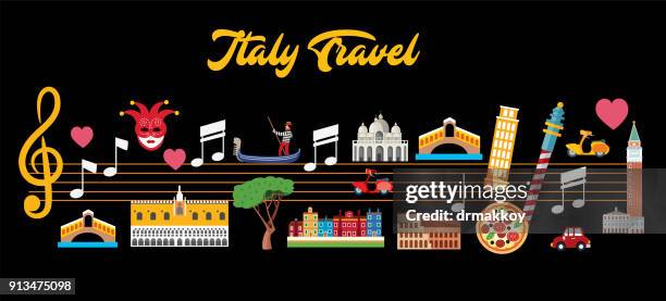 italy song travel - gondola stock illustrations