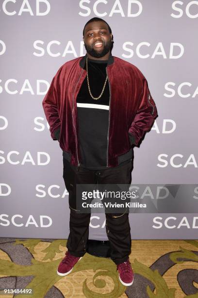 Actor Wavyy Jonez attends a press junket for 'Unsolved: The Murders of Tupac and The Notorious B.I.G." on Day 2 of the SCAD aTVfest 2018 on February...