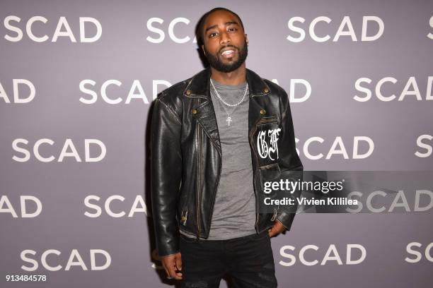 Actor Marcc Rose attends a press junket for 'Unsolved: The Murders of Tupac and The Notorious B.I.G." on Day 2 of the SCAD aTVfest 2018 on February...