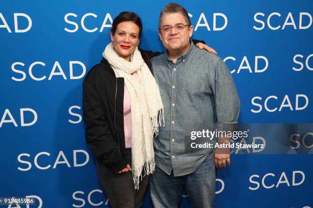 Actors Meredith Salenger and Patton Oswalt attend a screening and Q&A for 'A.P. Bio' on Day 2 of the SCAD aTVfest 2018 on February 2, 2018 in...