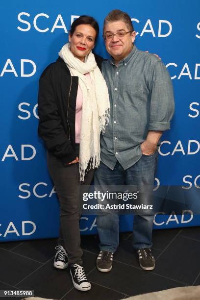 Actors Meredith Salenger and Patton Oswalt attend a screening and Q&A for 'A.P. Bio' on Day 2 of the SCAD aTVfest 2018 on February 2, 2018 in...