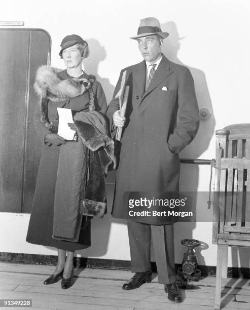 Mr and Mrs Vincent Astor aboard the S.S. Monarch of Bermuda, 1930s