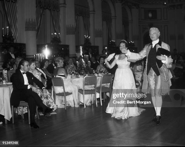 Cecil Beaton and Mrs K Kingman Douglas at the Italian Renaissance Ball, Hotel Plaza, New York, c1960