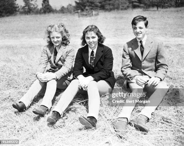 Patricia, June and Billy Buckley , children of William F Buckley , at Camden, South Carolina, March 25, 1941