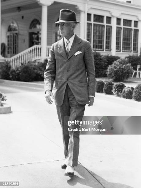 Baseball Commissioner Judge Kennesaw M Landis while visiting The Carolina Hotel in Pinehurst, North Carolina c1940