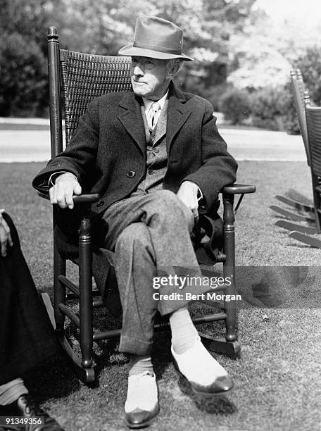 Baseball Commissioner Judge Kennesaw M Landis while visiting The Carolina Hotel in Pinehurst, North Carolina c1940