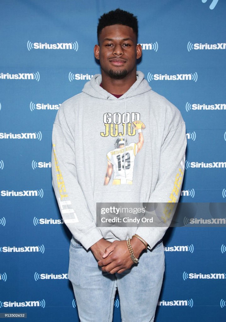 JuJu Smith Schuster Of The Pittsburgh Steelers Attends SiriusXM At juju-smith-schuster-of-the-pittsburgh-steelers-attends-siriusxm-at