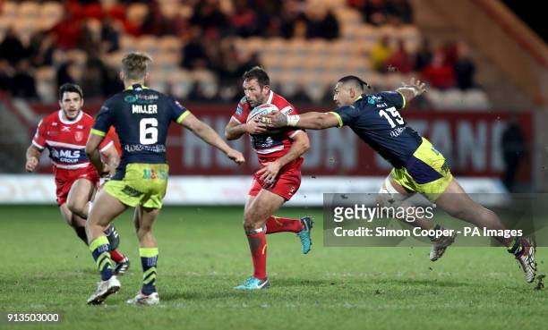 Hull KR's Tommy Lee carries the ball during the Betfred Super League match at Craven Park, Hull.