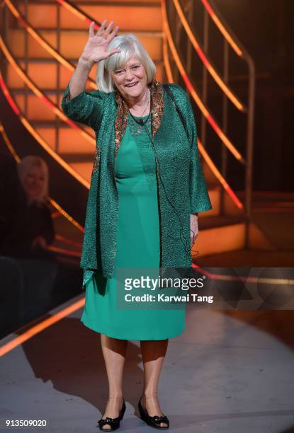 Ann Widdecombe is evicted during the 2018 Celebrity Big Brother Final at Elstree Studios on February 2, 2018 in Borehamwood, England.