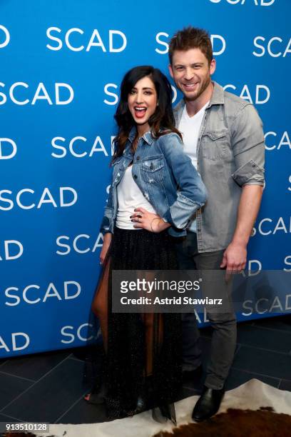 Actors Dana DeLorenzo and Lindsay Farris attend a press junket for 'Ash vs Evil Dead'' on Day 2 of the SCAD aTVfest 2018 on February 2, 2018 in...