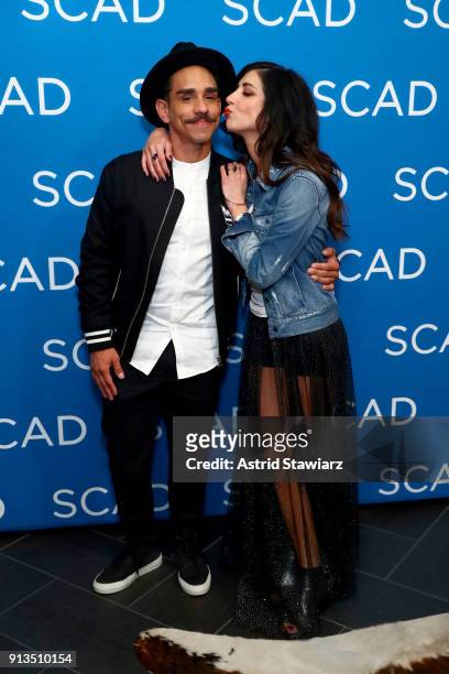 Actors Ray Santiago and Dana DeLorenzo attend a press junket for 'Ash vs Evil Dead'' on Day 2 of the SCAD aTVfest 2018 on February 2, 2018 in...
