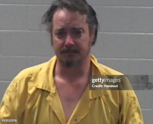 In this handout photo provided by the Jackson County Sheriffs Office, Jeremy London is seen in a police booking photo after being arrested on charges...