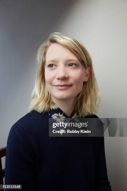 Mia Wasikowska from the film 'Piercing' poses for a portrait in the YouTube x Getty Images Portrait Studio at 2018 Sundance Film Festival on January...