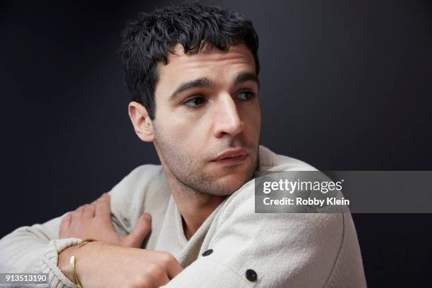 Christopher Abbott from the film 'Piercing' poses for a portrait in the YouTube x Getty Images Portrait Studio at 2018 Sundance Film Festival on...
