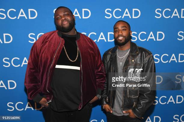 Actors Wavyy Jonez and Marcc Rose attend a screening and Q&A for 'Unsolved: The Murders of Tupac and the Notorious B.I.G.' on Day 2 of the SCAD...