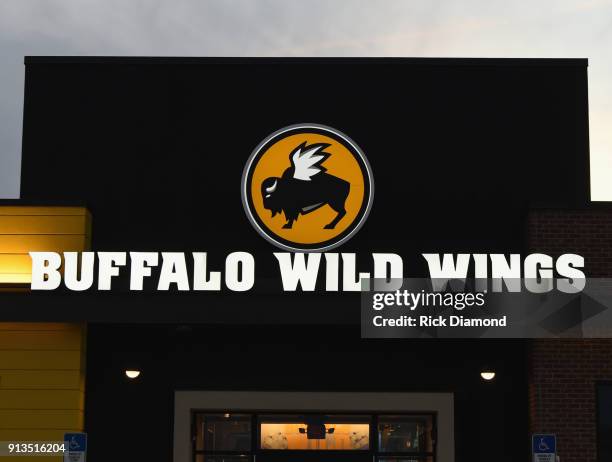 Buffalo Wild Wings restaurant is seen on February 1, 2018 in Jacksonville, Florida.