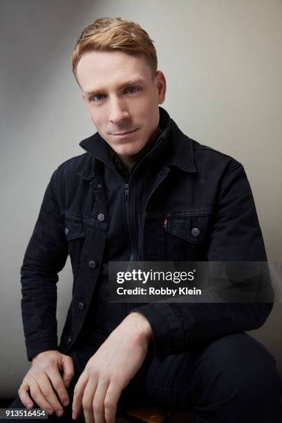 Edwin Thomas from the film 'The Happy Prince' poses for a portrait in the YouTube x Getty Images Portrait Studio at 2018 Sundance Film Festival on...