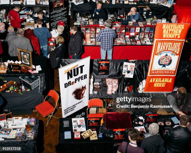 Magicians show off their wares and illusions at the Blackpool Magic Convention in Winter Gardens in Blackpool on February 19, 2016. The most talented...