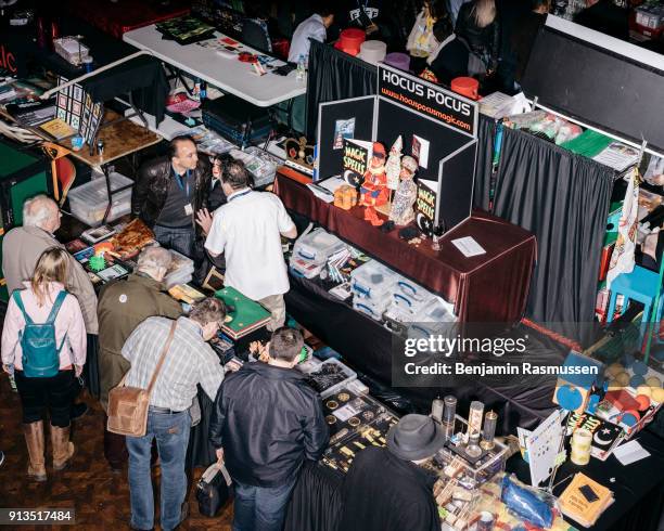 Magicians show off their wares and illusions at the Blackpool Magic Convention in Winter Gardens in Blackpool on February 19, 2016. The most talented...