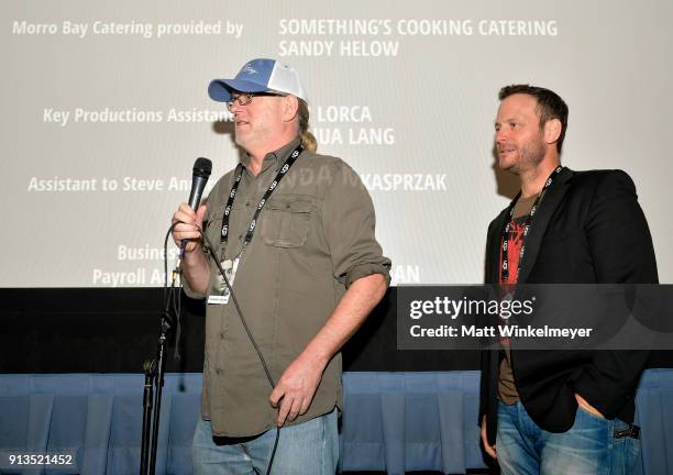 Director Steve Anderson and actor Michael Roderick speak at a screening of 'The White Orchid' during The 33rd Santa Barbara International Film...