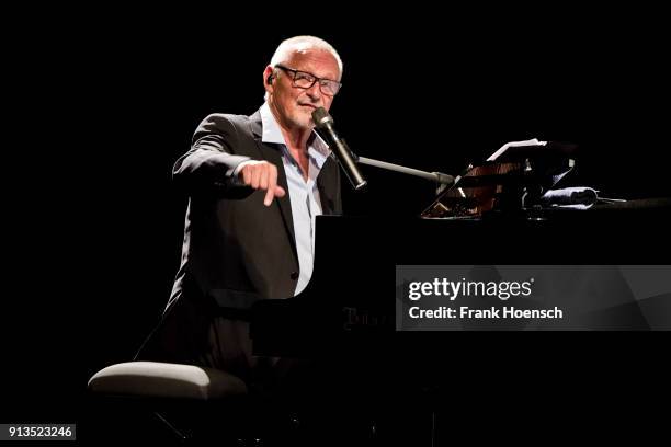 German singer Konstantin Wecker performs live on stage during a concert at the Theater am Kurfuerstendamm on February 2, 2018 in Berlin, Germany.