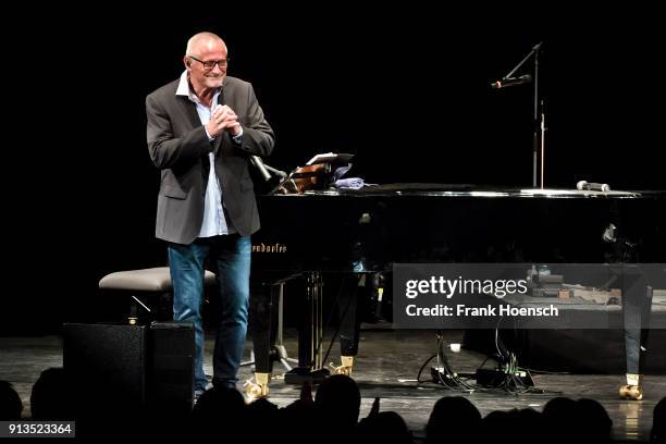 German singer Konstantin Wecker performs live on stage during a concert at the Theater am Kurfuerstendamm on February 2, 2018 in Berlin, Germany.