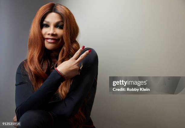 Sandra 'Pepa' Denton from 'Growing Up Hip Hop' poses for a portrait in the YouTube x Getty Images Portrait Studio at 2018 Sundance Film Festival on...