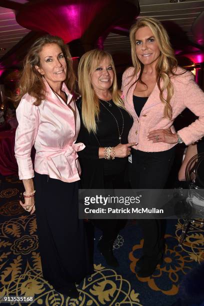 Pamela O'Connor, Gloria Hollis and Lori Stoll attend Susan G. Komen presents the 8th Annual Perfect Pink Party on Bahamas Paradise Cruise Line - The...