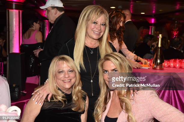 Suzanne Migdall, Gloria Hollis and Lori Stoll attend Susan G. Komen presents the 8th Annual Perfect Pink Party on Bahamas Paradise Cruise Line - The...