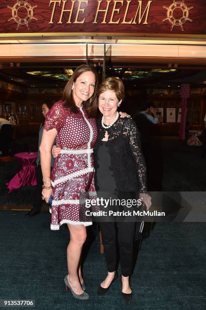 Kate Clark and Martha Reed Murphy attend Susan G. Komen presents the 8th Annual Perfect Pink Party on Bahamas Paradise Cruise Line - The Grand...
