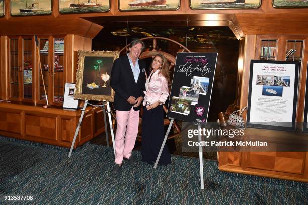 Tom Shaffer and Pamela O'Connor attend Susan G. Komen presents the 8th Annual Perfect Pink Party on Bahamas Paradise Cruise Line - The Grand...