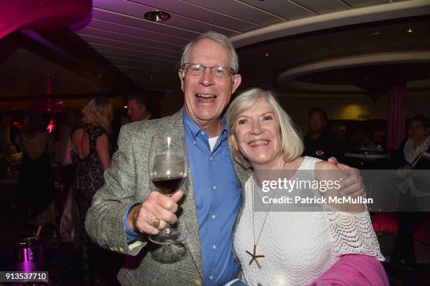 Harry Hawken and Kathy Hawken attend Susan G. Komen presents the 8th Annual Perfect Pink Party on Bahamas Paradise Cruise Line - The Grand...