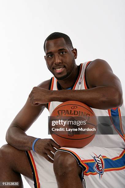 White of the Oklahoma City Thunder poses for a portrait during 2009 NBA Media Day on September 28, 2009 at the Cox Convention Center in Oklahoma...