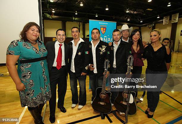 Anna Garcia, Jesus Enriquez, Los Compas de Terre, Marisol Terrazas and Vicky Terrazas at the Latin GRAMMY in the Schools at Benito Juarez Academy on...