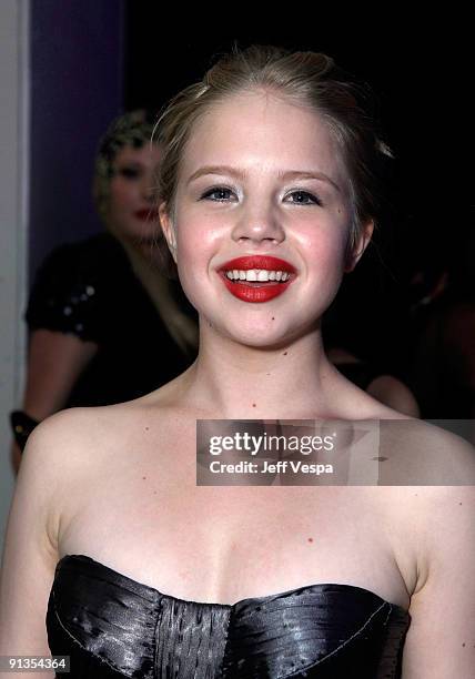 Actress Sofia Vassilieva poses during the 7th Annual Teen Vogue Young Hollywood Party held at Milk Studios on September 25, 2009 in Hollywood,...