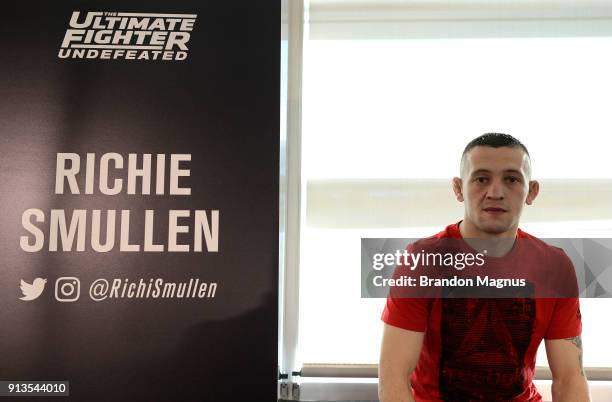 Richie Smullen poses for a photo during the The Ultimate Fighter: Undefeated Cast & Coaches Media Day inside the UFC Performance institute on...