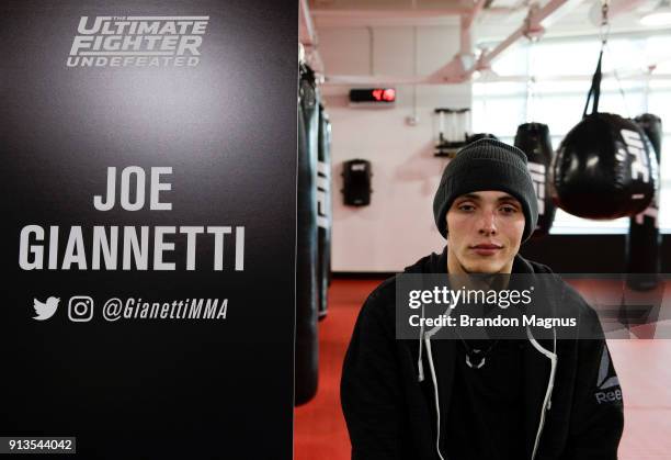 Joe Giannetti poses for a photo during the The Ultimate Fighter: Undefeated Cast & Coaches Media Day inside the UFC Performance institute on February...