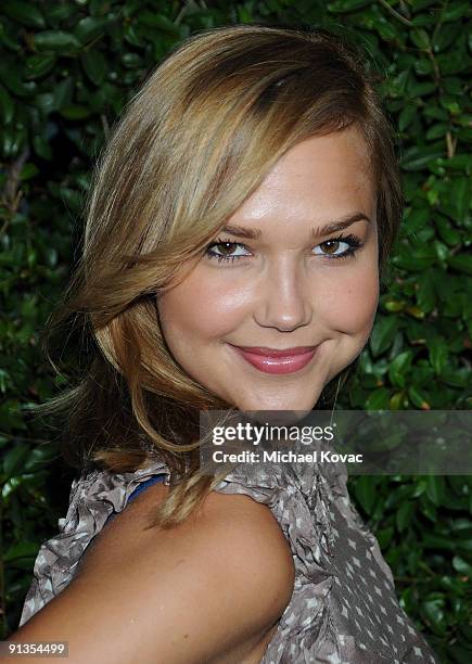 Actress Arielle Kebbel arrives at the Los Angeles Premiere of "Capitalism: A Love Story" at the AMPAS Samuel Goldwyn Theater on September 15, 2009 in...
