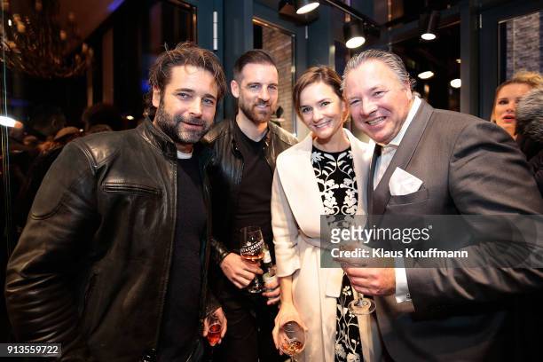 Bernd Berger, Christoph Metzelder, Judith Dommermuth and Manuel Rivera during the Opening of the Different Fashion Store at Hafencity on February 1,...