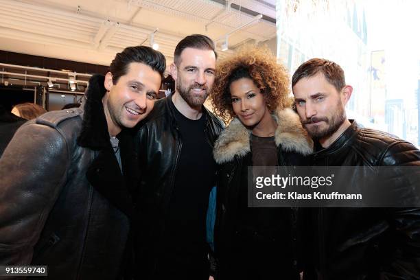 Sebastian Hilbig , Christoph Metzelder, Marie Amière and Clemens Schick during the Opening of the Different Fashion Store at Hafencity on February 1,...