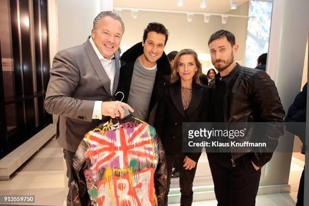 Manuel Rivera, Sebastian Hilbig , Melanie Bromeis and Clemens Schick during the Opening of the Different Fashion Store at Hafencity on February 1,...